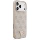 4. Etui Guess Leather 4G Triangle Strass MagSafe na iPhone 17 Pro Max - różowe