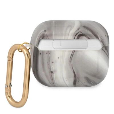 2. Etui Guess Marble Collection na AirPods 3 - czarne