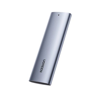 2. Ugreen kieszeń na dysk obudowa dysku twardego M.2 B-Key SATA 3.0 5Gbps szary + kabel USB Typ C (CM400)