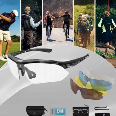 3. Okulary rowerowe Rockbros 10003 polaryzujące - czarne