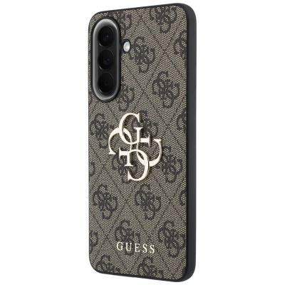 2. Etui Guess Leather 4G Metal Logo na Samsung Galaxy A57 5G - brązowe