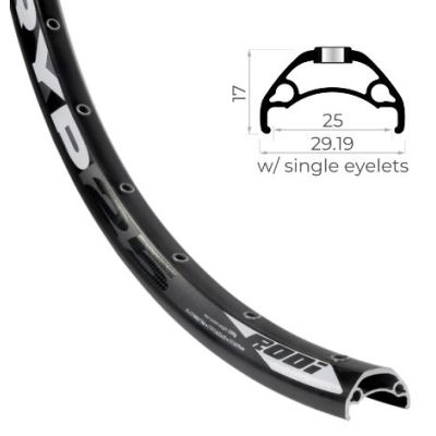 Obręcz RODI TRYP25 29'' 622x25 czarna 32 otw.