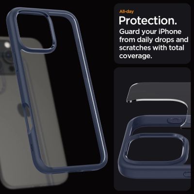 11. Etui Spigen Ultra Hybrid na iPhone 16 Pro Max - niebieskie