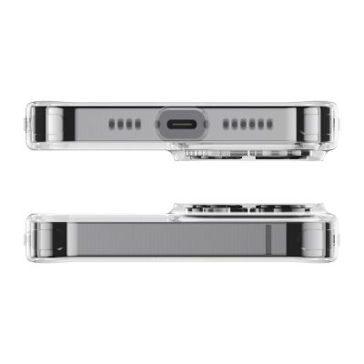 7. Baseus Frosted Glass Case etui pokrowiec do iPhone 13 Pro Max sztywna obudowa z żelową ramką przezroczysty (ARWS000202)