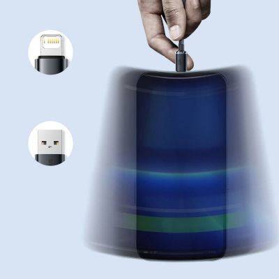 16. Baseus Crystal Shine Series kabel przewód USB do szybkiego ładowania i transferu danych USB Typ A - Lightning 2,4A 1,2m czarny (CAJY000001)