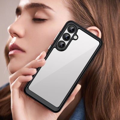 6. Etui Outer Space Case do Samsung Galaxy A36 pokrowiec z elastyczną ramką  - czarne