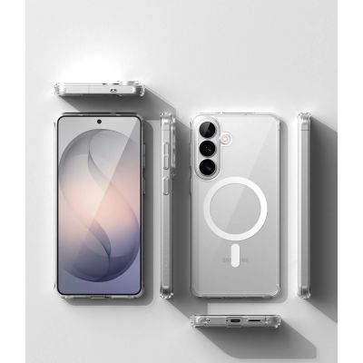 4. Etui Ringke Fusion Magnetic MagSafe na Samsung Galaxy S26+ - przezroczyste