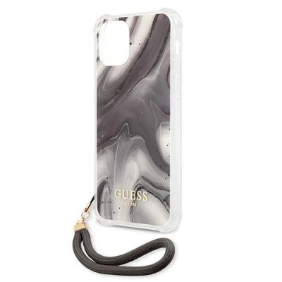 6. Etui Guess Marble Collection na iPhone 12 mini - szare