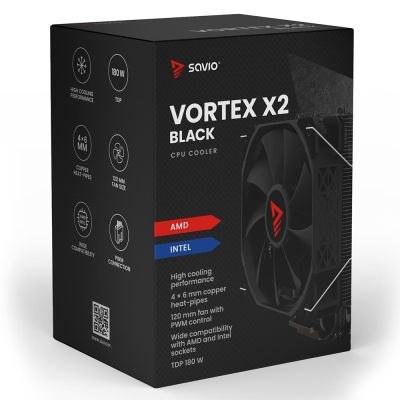 7. SAVIO CHŁODZENIE CPU VORTEX X2 BLACK