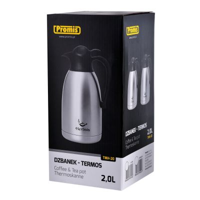8. PROMIS DZBANEK STALOWY 2,0 L, NADRUK HERBATA TMH20