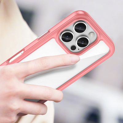 5. Etui Outer Space Case z żelową ramką do iPhone 16 Pro - czerwone