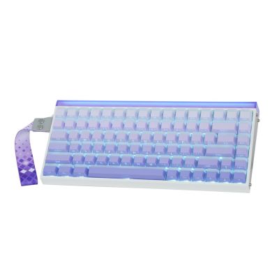 17. Klawiatura gasket HERO84 HE White+Purple+Gradient+LIGHT JadeKing switch RGB AULA