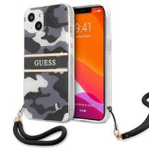 Etui Guess Camo Strap Collection na iPhone 13 mini - czarne