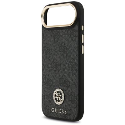 6. Etui Guess 4G Strass Logo & Big Strap Metal Buttons MagSafe na iPhone Air - czarne
