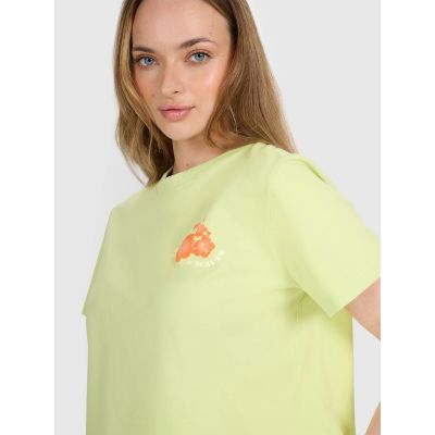 2. T-shirt oversize z nadrukiem damski 4F 4FRSS25TTSHF3160-73S