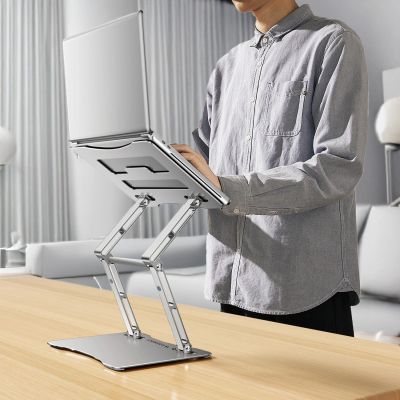 16. Podstawka pod laptopa, tablet Wozinsky WRS-CPY75DSS aluminiowa + Gratis! podstawka do smartfona - srebrna