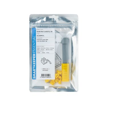 Smartkeeper NL03PKYL bloker portów Blokada portu + klucz RJ-45 Żółty 1 szt.