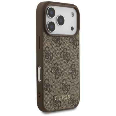 4. Etui Guess 4G Classic na iPhone 17 Pro / 18 Pro - brązowe