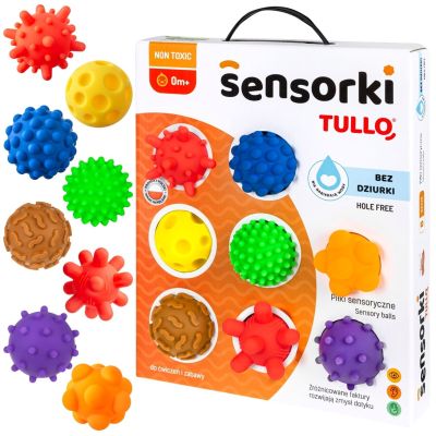 3. TULLO Piłki sensoryczne Sensorki bez dziur, 8 szt.
