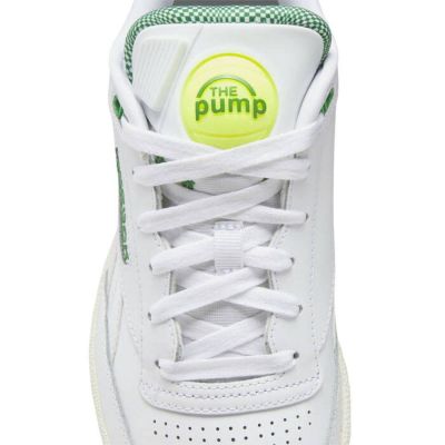 5. Buty sportowe damskie REEBOK CLUB C 85 PUMP klasyczne skórzane sneakersy białe (GW4794)