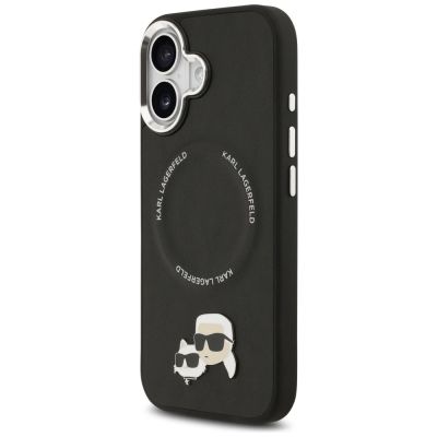 2. Etui Karl Lagerfeld Karl & Choupette Pins MagSafe do iPhone 17 - czarne