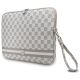 2. Pokrowiec na laptopa DKNY Sleeve Checkered Pattern Printed Stripes 16" - beżowy
