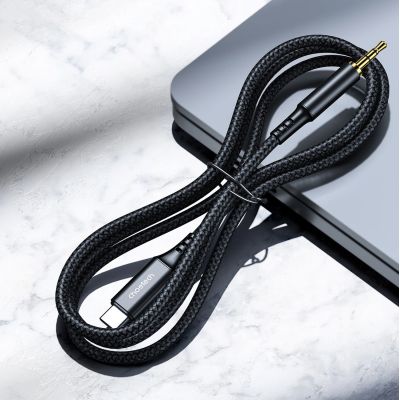 5. Kabel Choetech AUX006 USB-C / mini jack 3.5mm 1 m - czarny