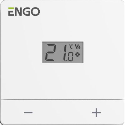 Regulator temperatury ENGO Controls EASY-230W, 230V, biały, dobowy, natynkowy
