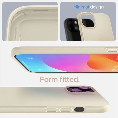 4. Etui Spigen Thin Fit na iPhone 15 Plus - beżowe