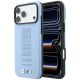 Etui BMW M Blue Perfo Metal Logo MagSafe na iPhone 18 Pro / 17 Pro - niebieskie