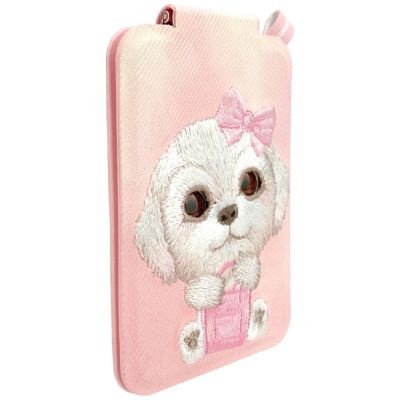 2. Portfel Magnetyczny Nimmy New Big-Eye Cute Pets 2.0 Dog ze stojakiem na telefon - różowy