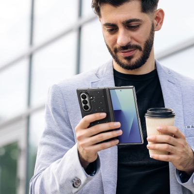 13. Etui Dux Ducis Stex na Samsung Galaxy Z Fold 7z podstawką 360° - czarne