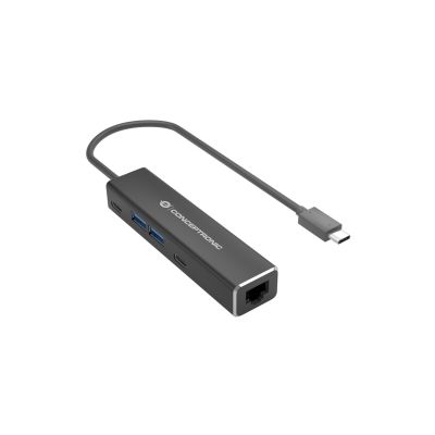 5. Conceptronic ABBY14B stacja dokująca Przewodowa USB 3.2 Gen 1 (3.1 Gen 1) Type-C Szary