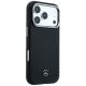 4. Etui Mercedes Leather Semi Wrap Wood Effect MagSafe na iPhone 17 Pro - czarne