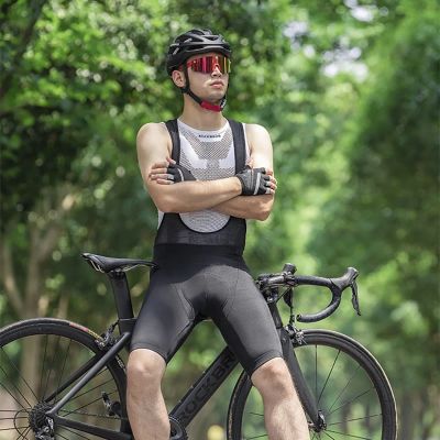 15. Spodenki rowerowe Rockbros RK20024XL krótkie na szelkach z wkładką XXXXL - czarne