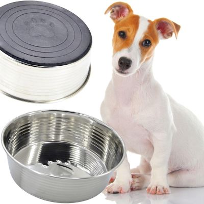 MISKA DLA PSA I KOTA STAL NIERDZEWNA 17CM GUMOWANA PODSTAWA DOGS COLLECTION
