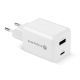 7. EVERACTIVE ŁADOWARKA SIECIOWA GAN 1 X USB ORAZ 1 X USB-C QUICK CHARGE 4.0 45W BIAŁA SC-450Q