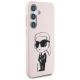 4. Etui Karl Lagerfeld Silicone Graffiti Ikonik Printed Logo MagSafe Samsung Galaxy S25 różowy