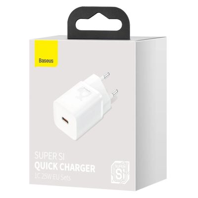 7. Baseus Super Si 1C szybka ładowarka USB Typ C 25W Power Delivery Quick Charge biały (CCSP020102)