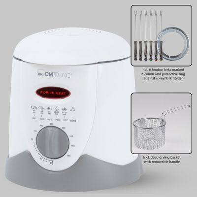 6. Frytownica Clatronic FFR 2916 (1 l; 840W; kolor biały)