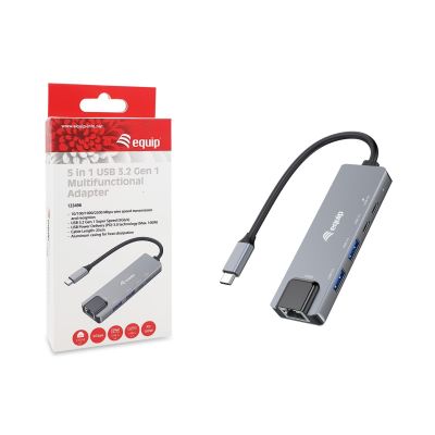 9. Adapter USB Equip 133496 USB 3.2 Gen 1 (3.1 Gen 1) Type-C Szary