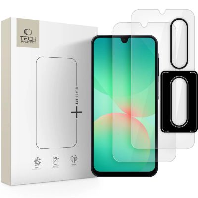 Szkło hartowane Tech-Protect Glass Set+ na Samsung Galaxy A26 5G - przezroczyste