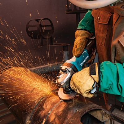 14. MAKITA SZLIFIERKA KĄT.125mm  GA5093X01 1900W WŁĄCZNIK ŁOPATKOWY, REG.OBR., HAMULEC