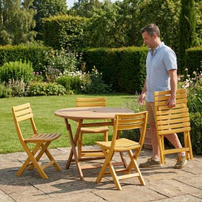 4. ZESTAW 4 KRZESEŁ CATERINGOWYCH SKŁADANYCH  PLASTIKOWYCH ŻÓŁTYCH KOMODO