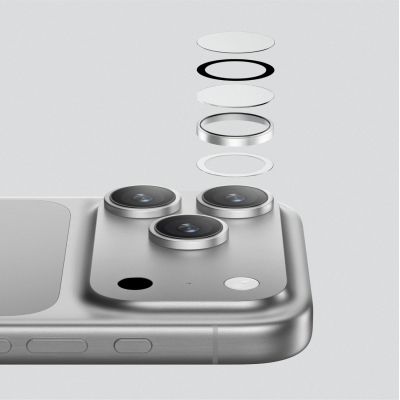 4. Szkło na aparat AMAZINGTHING Sapphire na iPhone 17 Pro / Pro Max - z czarną ramką