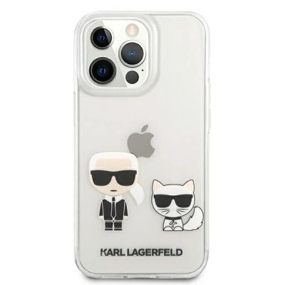 3. Etui Karl Lagerfeld Transparent Karl & Choupette na iPhone 13 Pro / 13 - przezroczyste