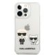 3. Etui Karl Lagerfeld Transparent Karl & Choupette na iPhone 13 Pro / 13 - przezroczyste