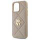 6. Etui DKNY Quilted Stack Logo na iPhone 14 Pro Max - beżowe