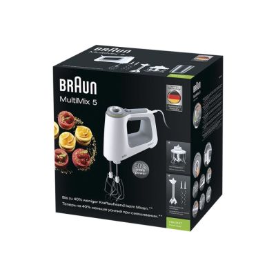 5. BRAUN MultiMix 5 Mikser ręczny HM 5137WH, 750W, SmartMix, Biały