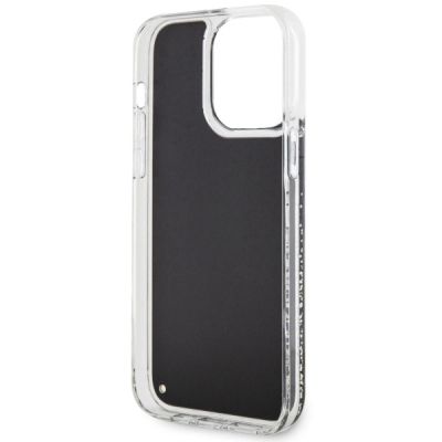 7. Etui Guess Liquid Glitter Marble na iPhone 14 Pro Max - czarne